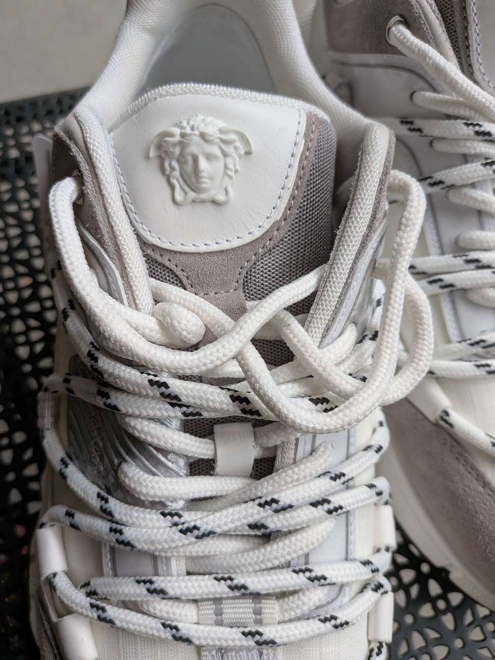 VERSACE White Platform Chain Reaction Sneaker NW0T - Picture 11 of 11